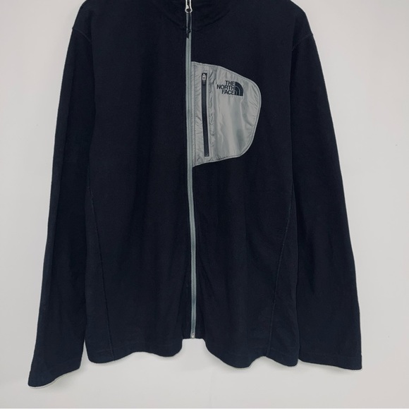 The North Face Vintage Fleece Men's Size Extra Large Black  Grey Zip Up Sweater - Picture 4 of 6